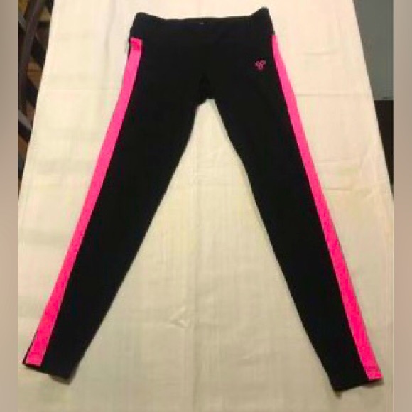Black with neon pink strips TNA Atmosphere leggings size small - Picture 1 of 6